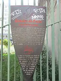 Panneau Histoire de Paris « L'Usine de Monsieur Margueritte ».