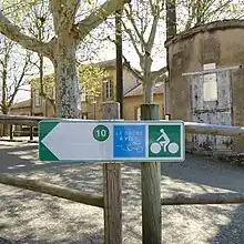 panneau de la Drôme à vélo