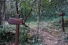 Panneaux d'orientation sur les boucles de l’Arlatane à Gassin