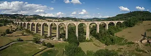 Panorama de l'ensemble du viaduc.