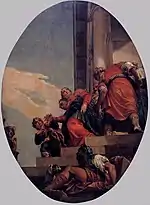 Le bannissement de Vashti par Paolo Veronese.