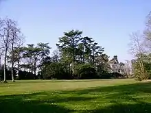 Le parc de l'hôtel de ville.