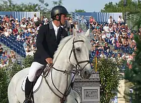 Sergio Álvarez Moya avec Carlo 273, Holsteiner, lors du Paris Eiffel Jumping de 2018.