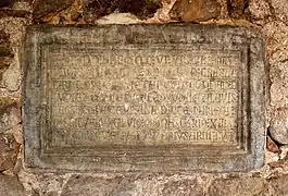 Épitaphe (1306) pour Marie Talavis de Llupia et Arnauld de Talavis