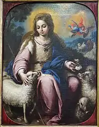 Peinture d'Alonso Miguel de Tovar&nbsp;(es) (1732), chapelle de la Divine Bergère de Séville&nbsp;(es).