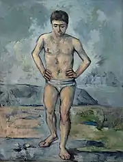 Le Grand Baigneur (1885), huile sur toile (127&nbsp;×&nbsp;96,8&nbsp;cm), Museum of Modern Art, New York.