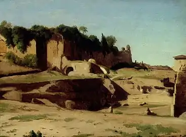 Le Palais impérial sur le mont Palatin, Rome (1834), Art Institute of Chicago.