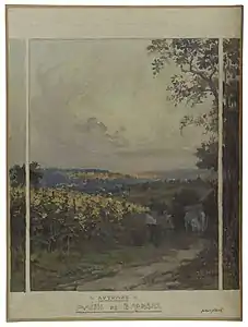 Esquisse pour la mairie de Bagneux : paysage d'automne (1902), Paris, Petit Palais.