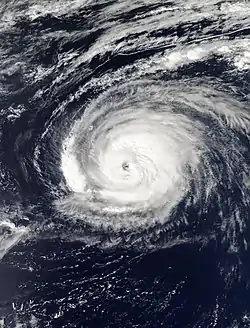 Paulette à son maximum le 14 septembre vers 18 h UTC