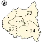 Localisation des équipes 2015-16 de la ligue