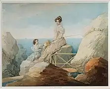 L'impératrice Alexandra et sa fille la grande-duchesse Marie Nikolaïevna (1829)