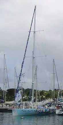 voilier amarré dans une marina