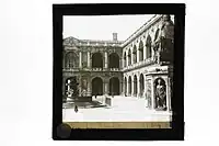 Place de la Madone et Palais apostolique début XXe, fin XIXe&nbsp;siècle