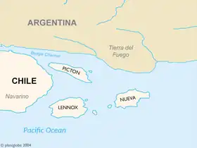 Carte de Lennox, Picton et Nueva