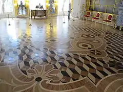 Salle des Tableaux. Palais Catherine. Parquet richement ouvragé