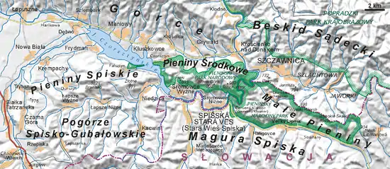 Carte polonaise des Piénines.