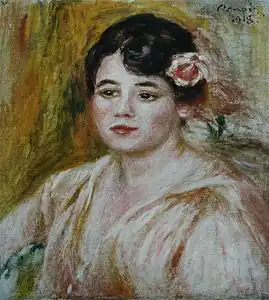 Auguste Renoir (1841-1919), Portrait d'Adèle Besson, 1918, huile sur toile, 41 × 36,8&nbsp;cm.