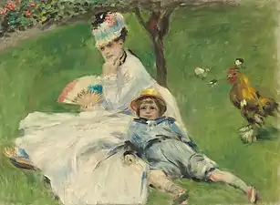 Renoir, Madame Monet et son fils, 1874, 50,4&nbsp;×&nbsp;68&nbsp;cm, National Gallery of Art, Washington DC
