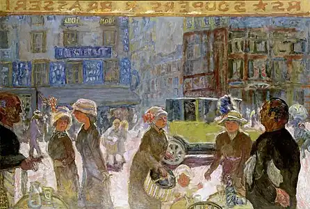 Pierre Bonnard : La Place Clichy, 1912, huile sur toile, 145,7 x 209,5&nbsp;cm.