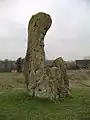 Le menhir de la Pierre Cornue.