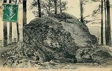 Carte postale de la Pierre Dialan 1910