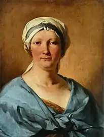 Une sibylle, dit portrait supposé de Madame Subleyras, vers 1740, huile sur toile, 63,6&nbsp;×&nbsp;49&nbsp;cm, Berlin, Gemäldegalerie.