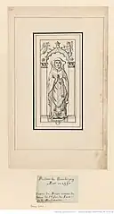 Pierre tombale de Robert Bouchigny, chanoine de Notre-Dame de Paris.