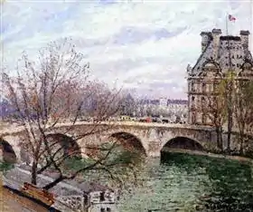 Le Pont Royal et le pavillon de Flore, 1903,Camille Pissaro, 1903.Petit-Palais.