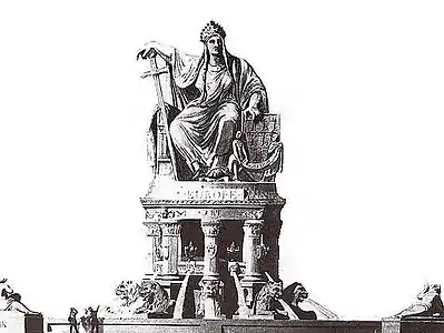 Projet pour une fontaine sur la place de l'Europe à Paris.[réf.&nbsp;nécessaire]