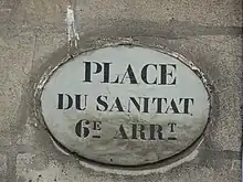 Ancien panneau de la place