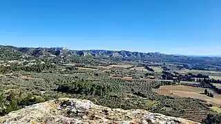 Vue sur la plaine des Baux.