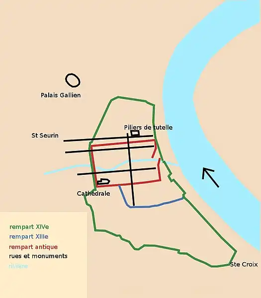 Les 3 enceintes de Bordeaux.