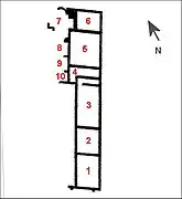 Plan de la villa romaine de Fount de Rome.