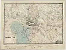 Plan de Lyon et forts (1844).