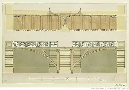 Plan et profil du pont-tournant