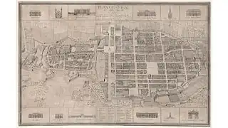 Plan milieu XVIIIe&nbsp;siècle, les bastions disparaissent.