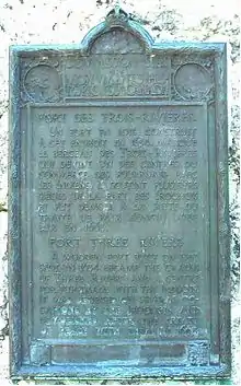 Plaque du Fort de Trois-Rivières.