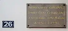Plaque au no&nbsp;26.
