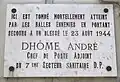 Le résistant André Dhôme est touché par balles au no&nbsp;131 le 23 août 1944, pendant la Libération de Paris, avant de mourir le lendemain (la plaque se situe au no&nbsp;129).