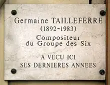 Plaque au no&nbsp;87.