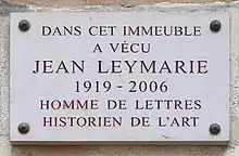 Plaque au no&nbsp;16.