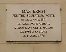 Plaque mémorielle apposée au no&nbsp;19 rue de Lille à Paris.