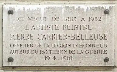 No&nbsp;31 : plaque commémorative.