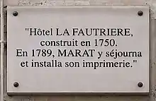 Plaque au no&nbsp;16.