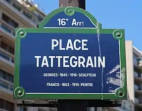 Plaque de rue.