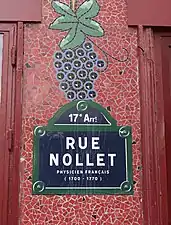 Plaque de la rue.