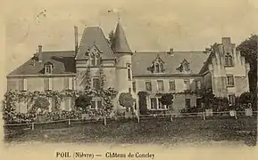 Château de Concley, carte postale d'archive.