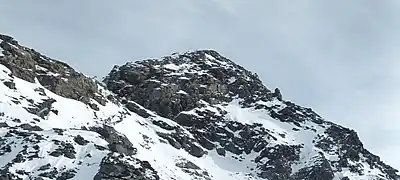 Vue de la pointe depuis la gare d'arrivée du télésiège du Bouchet.