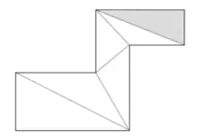 Une oreille d'un polygone