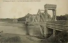 Vue générale du pont noir ferroviaire. (années 1910)